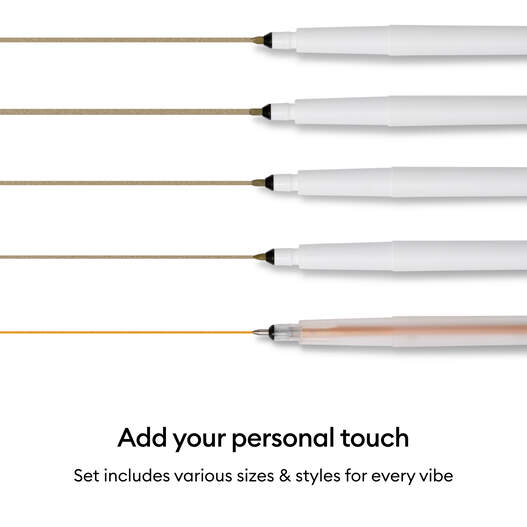 Cricut&reg; Multi Pen Set, Gold Sampler (3 ct) + Adapter