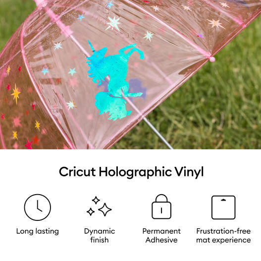 Cricut® Holographic Vinyl – Permanent, Mythical Sampler - 12 in x 12 in (10 ct)