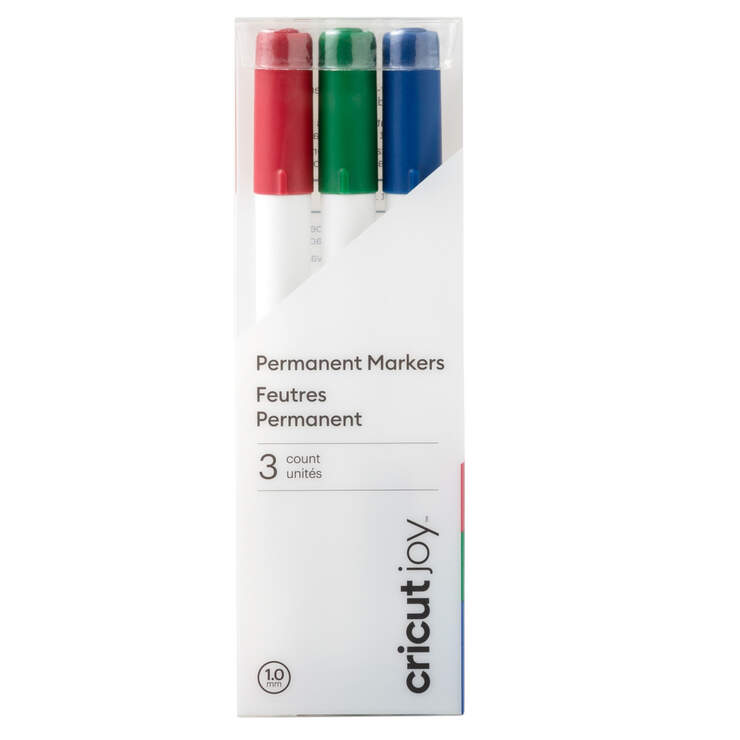 Cricut Joy™ Permanent Markers 1.0 mm, Red/Green/Blue (3 ct) Cricut Joy™ Permanent Markers 1.0 mm, Red/Green/Blue (3 ct)