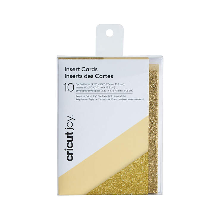 Cricut Joy™ Insert Cards, Cream/Gold Glitter 4.25" x 5.5"