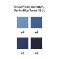 Iron-on Patch, Blue Denim Tones, 3 in x 4.25 in (18)