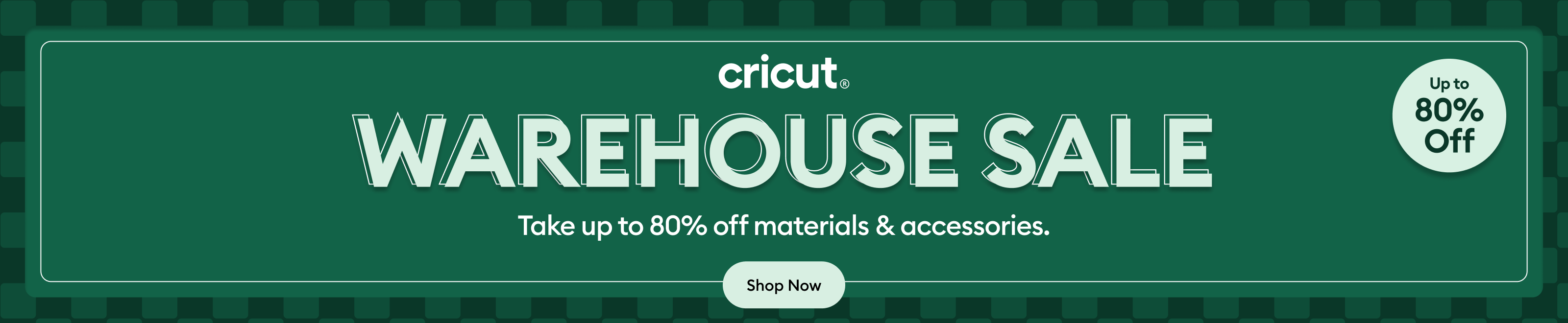 Save up to 80% during our warehouse sale