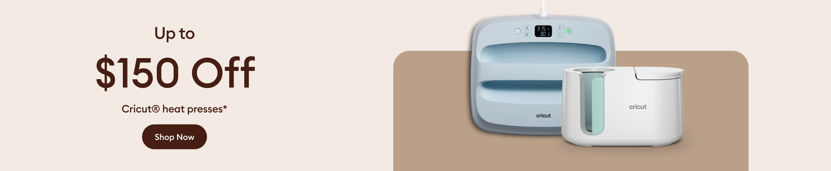 Save up to $150 on heat presses*