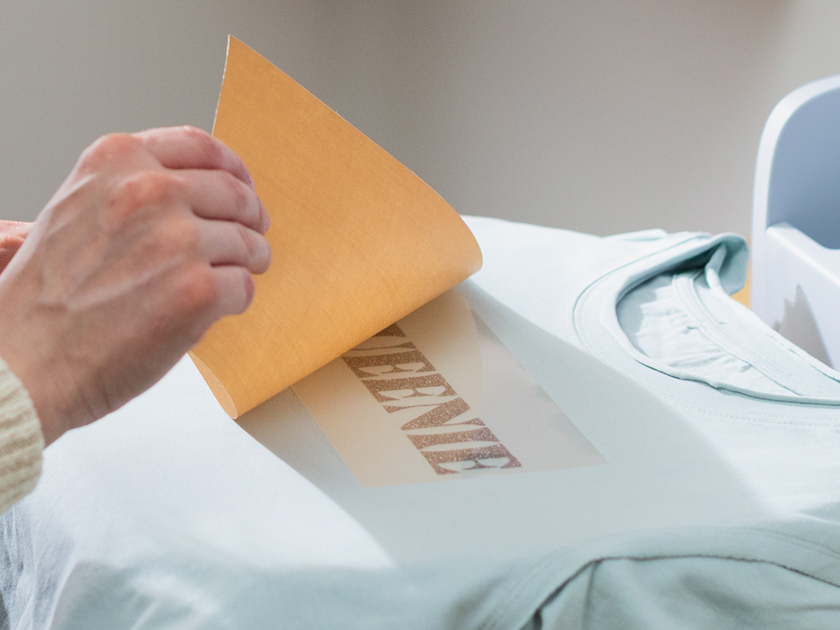 Peeling away teflon sheet