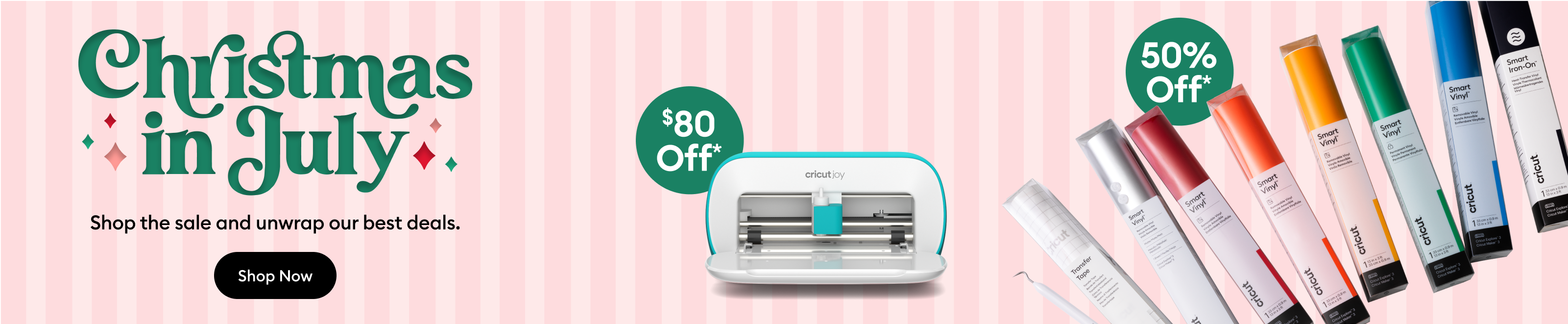 Shop our Christmas in July sale to get our best deals on machines, heat presses, materials, and more.*