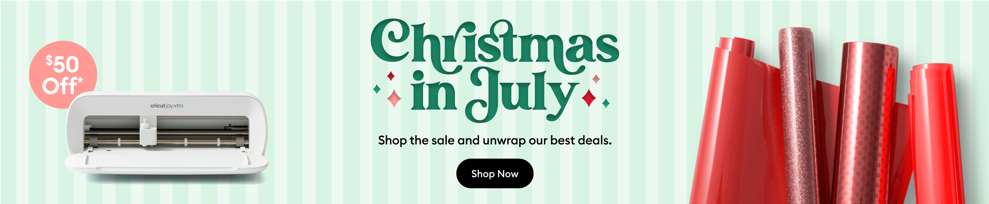 Shop our Christmas in July sale to get our best deals on machines, heat presses, materials, and more.*