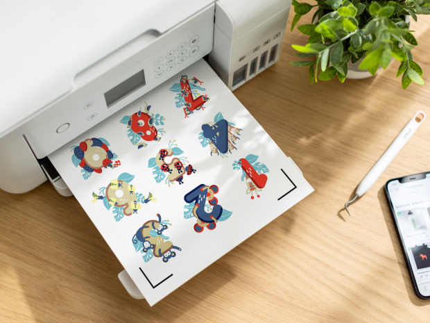 Laptop computer open with Cricut Design Space pulled up on the screen
