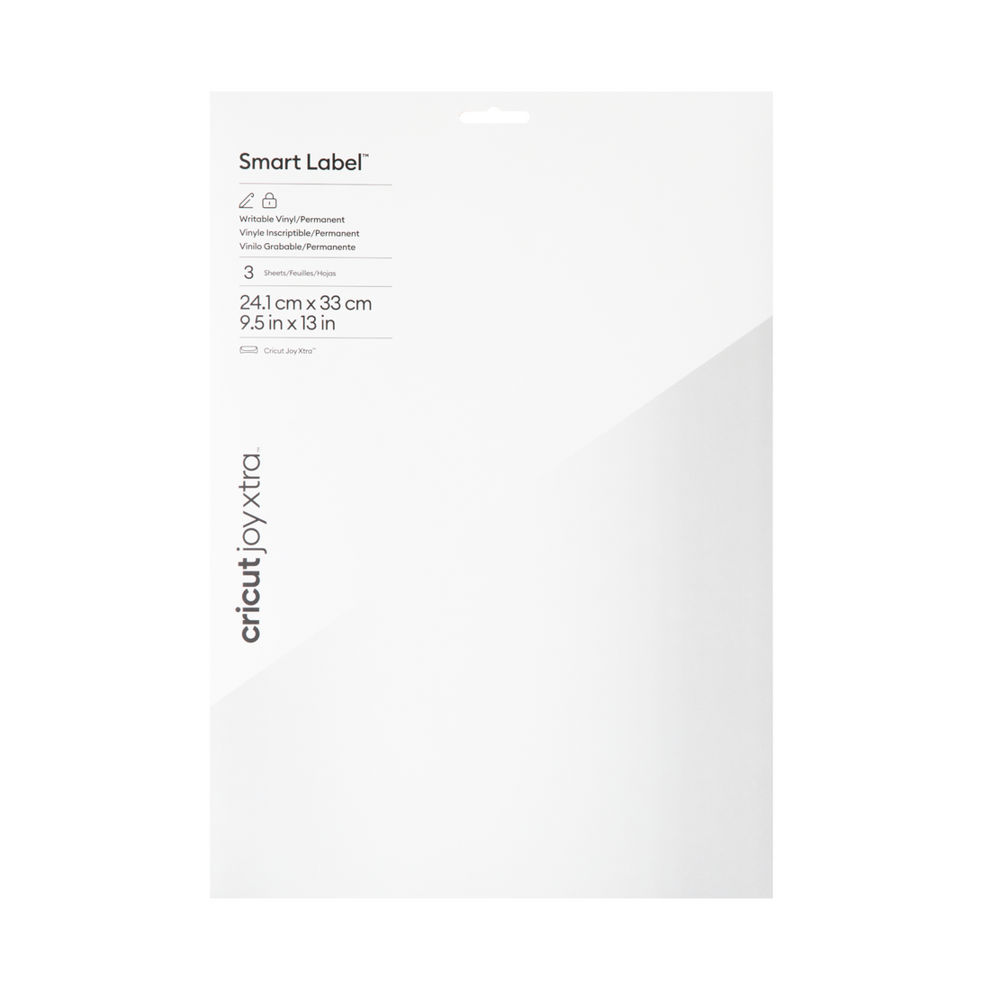 Cricut Joy Smart Label Writable Vinyl Transparent, Black, White Permanent  Bundle