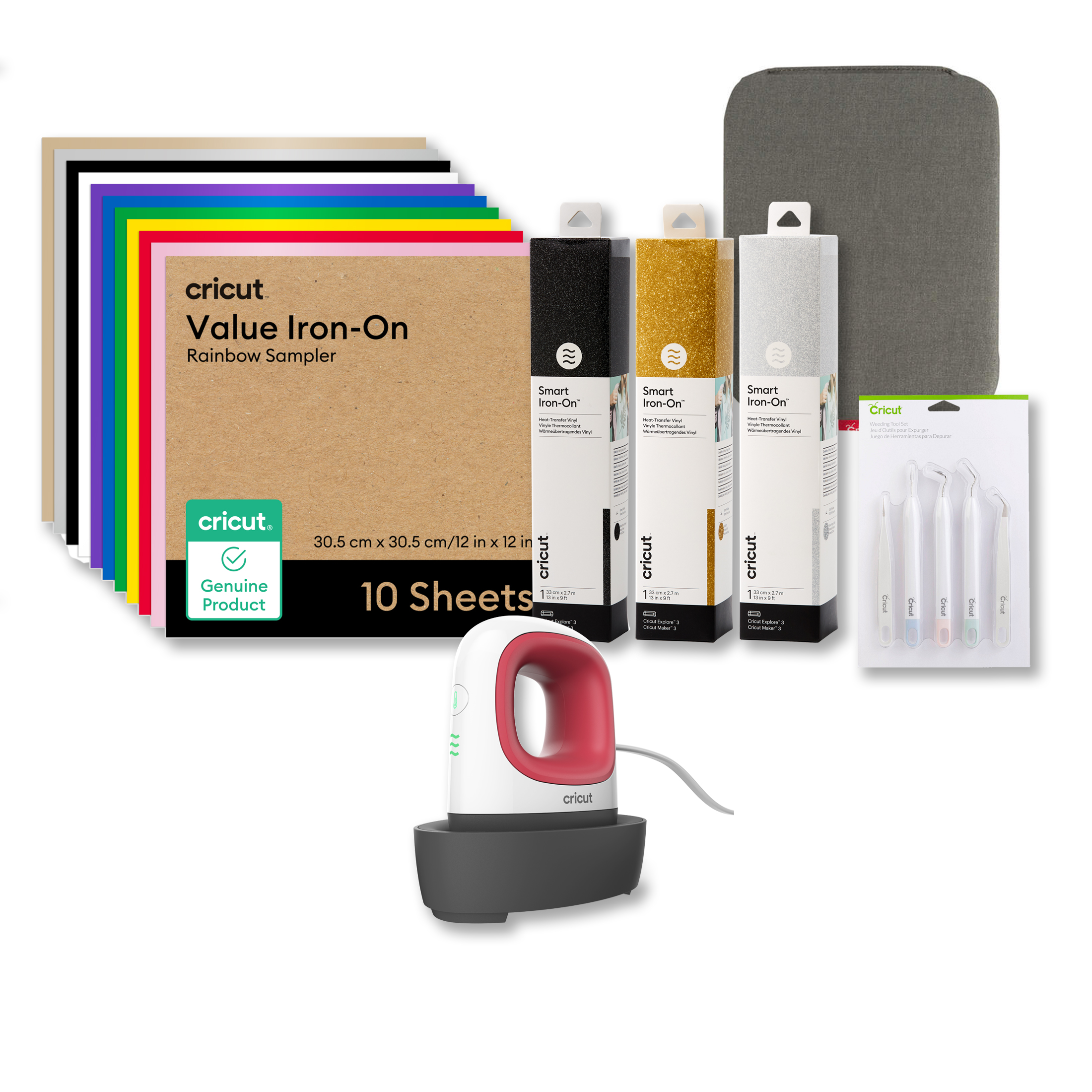 IMREN Presse A Chaud, 12" X10" Portable Machine Impression Tee Shirt, Imprimante Textile Avec Pad Presse Chauffante Pour Sublimation, Vinyle, Bricolage, Projet De Transfert Thermique (Bleu