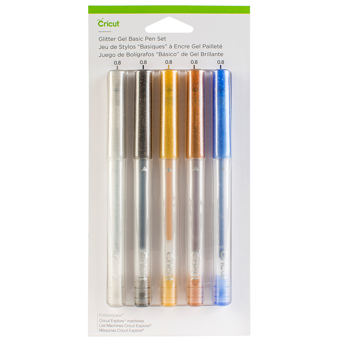 Cricut Explore™ Gel Pen Set Metallic Dark Petals Medium Tip 2004593 - Set  of 5