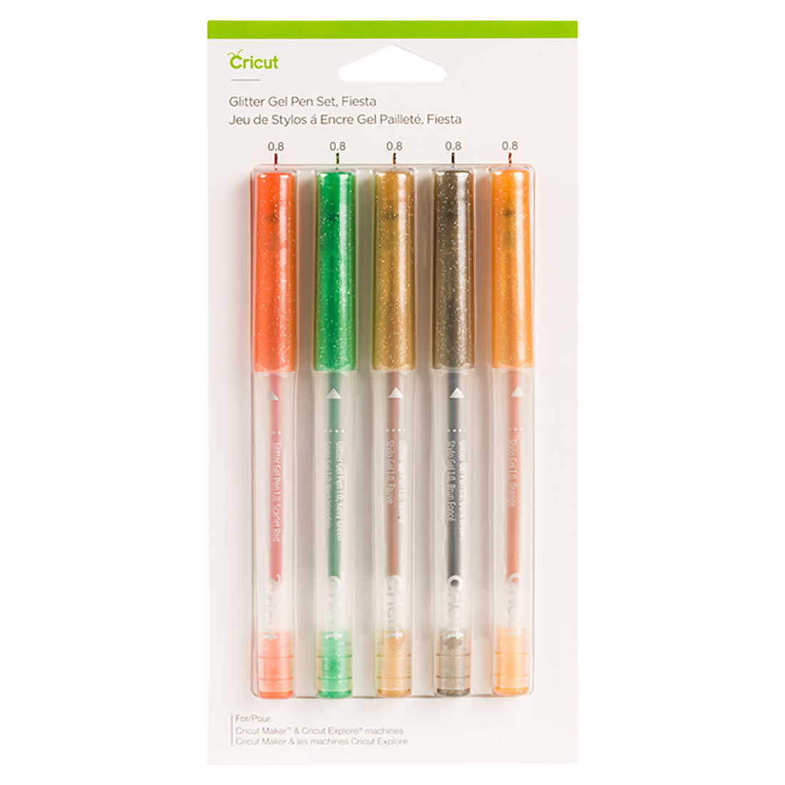 Cricut Glitter Gel Pen Set Fiesta, 5 Count