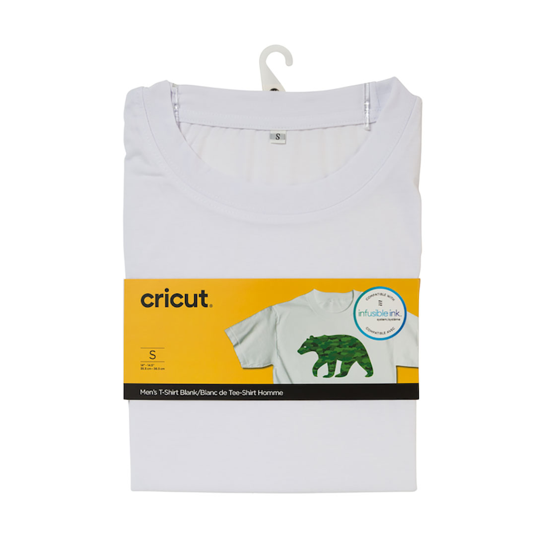  Cricut Men's T-Shirt Blank, Crew Neck, Small Infusible Ink,  White