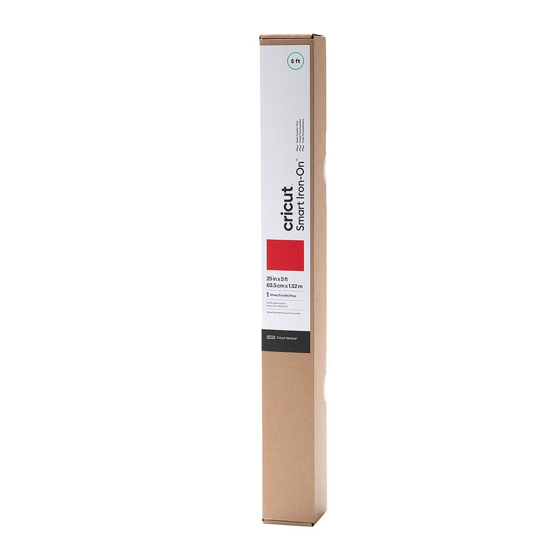 Red Cricut Smart Iron-On Heat Transfer Vinyl Roll - 25 in x 5 ft Red Cricut Smart Iron-On Heat Transfer Vinyl Roll - 25 in x 5 ft