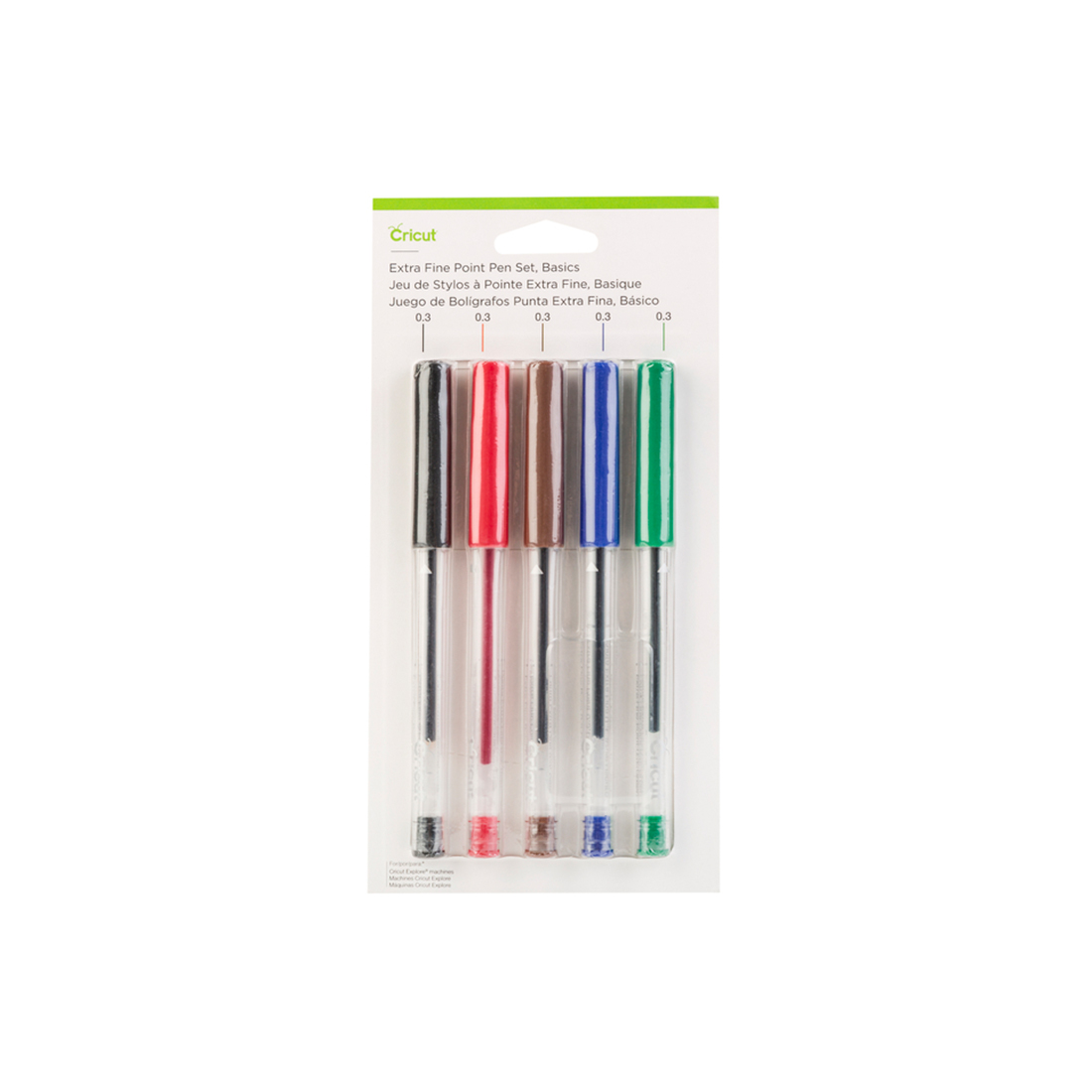 Extra Fine Point Pen Set, Basics (5 ct) Cricut Shop